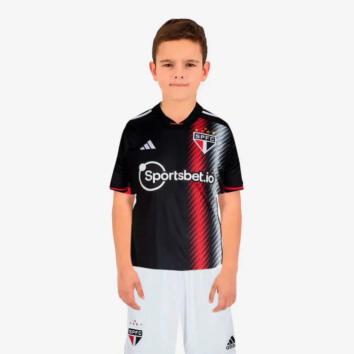 Conjunto Infantil Adidas São Paulo III 2023/24 + PERSONALIZAÇÃO GRÁTIS