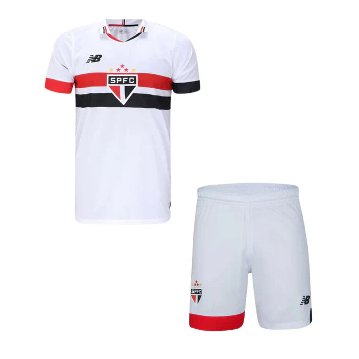 conjunto infantil spfc branco new balance 2024