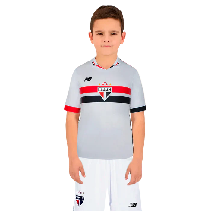 conjunto infantil spfc branco new balance 2024