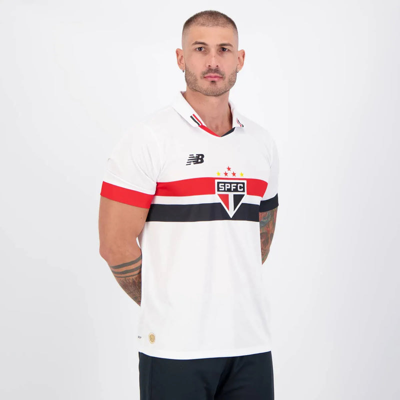 Camisa São Paulo Home 2024/25 + PERSONALIZAÇÃO GRÁTIS