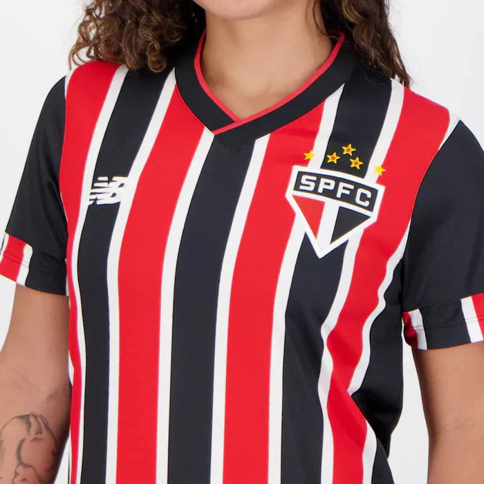 camisa feminina listrada são paulo new balance