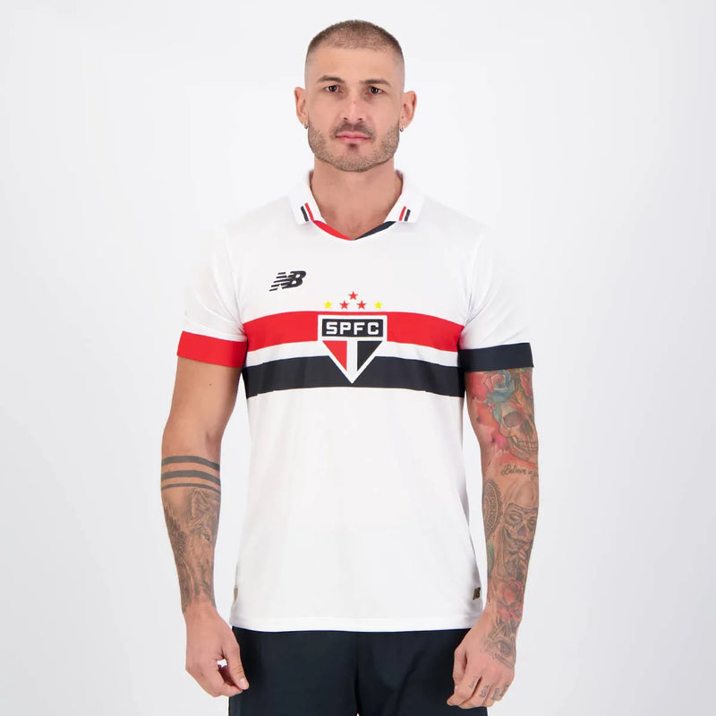 Camisa São Paulo Home 2024/25 + PERSONALIZAÇÃO GRÁTIS