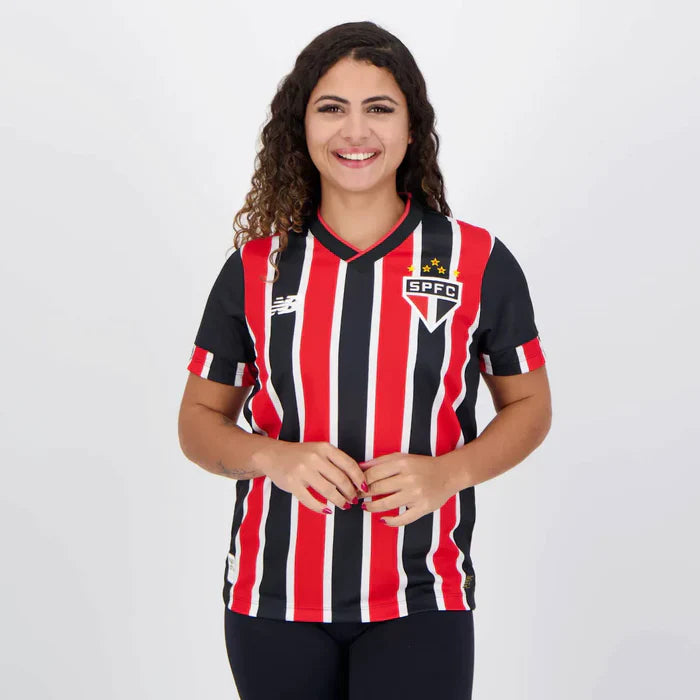 camisa feminina listrada são paulo new balance