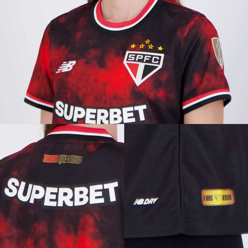 Camisa Feminina São Paulo III 2024/25 + PERSONALIZAÇÃO GRÁTIS