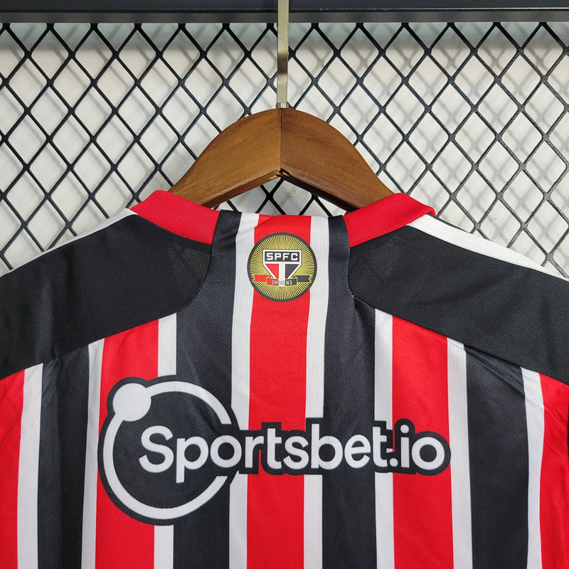 camisa infantil do são paulo listrada away 2023