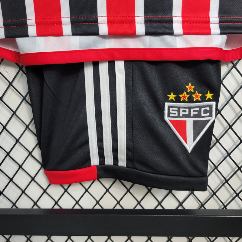 camisa infantil do são paulo listrada away 2023